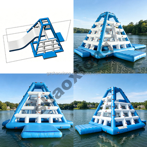 Parque Acuático Inflable Comercial, <span class=keywords><strong>Torre</strong></span> <span class=keywords><strong>de</strong></span> Saltos, Juegos Acuáticos Flotantes para Niños y Adultos, <span class=keywords><strong>Torre</strong></span> <span class=keywords><strong>de</strong></span> Escalada Inflable Jungle Joe con Tobogán - Product Image 2