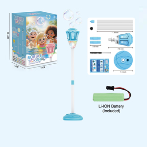 Macchina per <span class=keywords><strong>Bolle</strong></span> di Sapone LED Unisex a Forma di Lampione da Giardino, Elettrica, in Plastica, Include Batteria, per Feste all'Aperto, Regalo per Bambini - Product Image 1