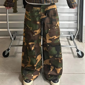 <span class=keywords><strong>Pantalones</strong></span> de Trabajo Personalizados de Alta Calidad, Ecológicos, Transpirables, de Lona, de Pierna Ancha, Corte Holgado, con Paneles Removibles y Apliques de Tachuelas, Rectos - Product Image 2