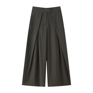 ZATRHMBM primavera e autunno <span class=keywords><strong>abbigliamento</strong></span> <span class=keywords><strong>donna</strong></span> 2025 nuova moda pieghettata pantaloni larghi a pieghe <span class=keywords><strong>retrò</strong></span> Casual da <span class=keywords><strong>donna</strong></span> - Product Image 2