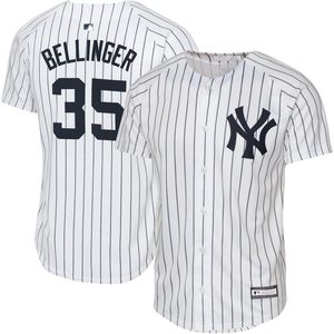 New York Yankees Kids Youth White Home Player Jersey Cody Bellinger 35 Moisture Wicking <b>Baseball</b> Collar - Product Image 1