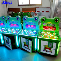 Jeu d'arcade à monnayeur économique pour enfants, type 'Whack-a-Mole' et 'Frog Jump', avec système de récompense par tickets