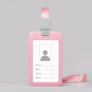 Custom Worker Id <b>Card</b> Holder Badge Lanyard Printed Logo <b>Card</b> Sleeve <b>Protector</b> with Retractable Rope - Product Image 6