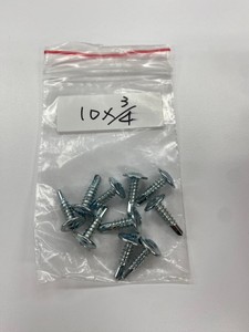 Vis autoforeuse à tête en acier C1022, matériau CR3+ zingué, finition tête en treillis modifiée, Taiwan, longueur 3/4 pouces # Taille de fil 10 Haute - Product Image 5
