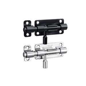 304 Stainless Steel Door Bolt <b>Lock</b> Surface Mounted For Wooden Doors <b>Windows</b> Bathrooms Thickened Anti Theft F Type Pin - Product Image 1