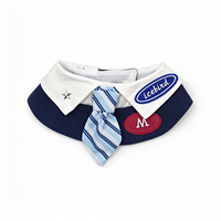 GOGOMIO Bavoirs Mignons pour Chiens et Chats - Bavoir Réfléchissant Pliable et Ajustable en Coton Doux avec Volant en Dentelle Princesse - Petit/Moyen