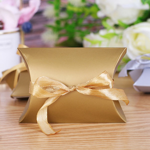 Faveurs de mariage boîte à bonbons oreiller forme or et <span class=keywords><strong>argent</strong></span> Souvenirs de mariage invités cadeau boîte à bonbons de mariage - Product Image 5