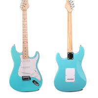 Set Gitar Elektrik ST dengan Body Alder, Fingerboard Maple Polish Upgrade dari Pabrik OEM China, Dilengkapi Amplifier