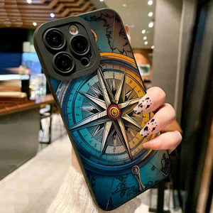Funda de TPU de Alta Calidad a Prueba de Golpes con Patrón de Brújula y Tacto Suave para iPhone 17 16 Pro Max 14 13 12 11 - Product Image 2