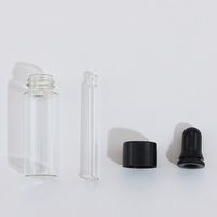 Emballage cosmétique 1ml 2ml 3ml 4ml 5ml Bouteille en verre pour huile essentielle et sérum avec surface givrée Mini flacon compte-gouttes en verre