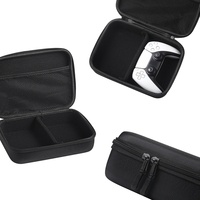 Étui de transport rigide en EVA moulé sur mesure (2 pièces) pour manettes PS5 – Sac de protection portable avec poche en filet