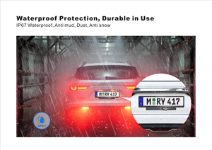 Último diseño 720P 2,4G Solar Powered Wireless IR Night Vision Car Rearview Camera con soporte para matrícula - Product Image 5