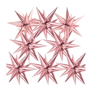 Globo de Papel Metálico en Forma de Estrella Explosiva Pequeña, Decoraciones de Fiesta de Cumpleaños y Boda en Tonos Pastel, Globo de Mylar con Explosión de Estrellas - Product Image 6