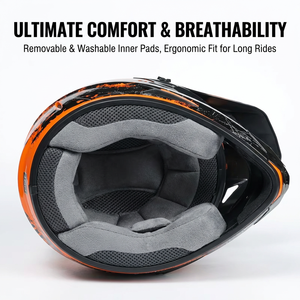 Caschi da Corsa Off-road in ABS, Vendita all'Ingrosso, Casco Integrale Professionale per Motocross e Avventure di Guida Fuoristrada - Product Image 2
