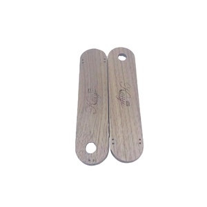 ชิ้นส่วนไม้รูปทรงกากบาท ผลิตด้วยเครื่อง CNC พร้อมโลโก้สลักและรูเจาะ - Product Image 3