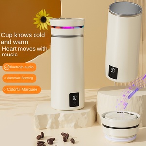 Mezclador Eléctrico Automático de Música con Medición de Temperatura, Magnético, Portátil, con Conservación de Calor, 0.38L, para Café/Leche/Batidos - Product Image 1