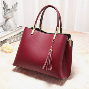 Fashion Italian Leather Handbag Oem <strong>Lady</strong> Elegance Hand Bag Tassel <strong>Purses</strong> Handbags <strong>Ladies</strong> - Product Image 1