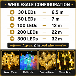 Guirnalda de Luces <span class=keywords><strong>Solares</strong></span> con Efecto Craquelado, de 30 a 300 LED, para Decoración de Exteriores - Product Image 5