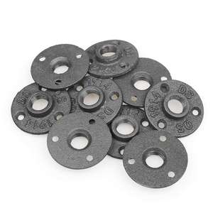 1/2 dökme demir boru zemin flanş gri & siyah kumlanmış yüzey BSPP/BSPT/NPT konuları için Retro endüstriyel Steampunk mobilya - Product Image 1