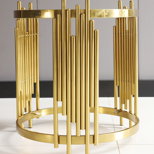 Moderne Woonkamer Hotel Home Sofa Einde Kleine Tafel Luxe Verguld Roestvrij Staal Gehard Glas Bijzettafel Meubilair - Product Image 4