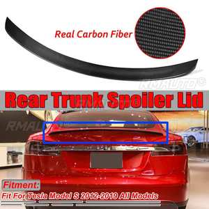 สปอยเลอร์หลังคาร์บอนไฟเบอร์แท้สำหรับรถยนต์เทสล่า รุ่น S ปี 2012-2019 ปีกหลัง สปอยเลอร์ท้าย - Product Image 1