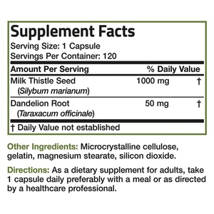 Cápsulas de Cardo Mariano Personalizadas, Complejo de Cardo Mariano para un Apoyo Integral del Hígado y los Riñones, 120 Cápsulas - Product Image 3