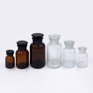 Fabricante de Frascos y Botellas de Vidrio Ámbar Transparente de Boca Estrecha y Ancha de 30 ml, 60 ml, 250 ml, 500 ml, 1000 ml con Tapón de Corcho, MOQ de 100 Piezas - Product Image 3