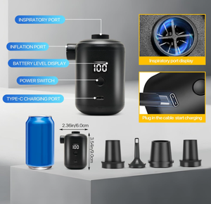 Bomba <span class=keywords><strong>de</strong></span> Aire Manual Portátil <span class=keywords><strong>de</strong></span> 3600mAh, Mini Bomba para Inflar Artículos <span class=keywords><strong>de</strong></span> Camping, Flotadores <span class=keywords><strong>de</strong></span> Piscina, Colchones Inflables, Anillos <span class=keywords><strong>de</strong></span> Natación y Bolsas <span class=keywords><strong>de</strong></span> Almacenamiento al Vacío - Product Image 2
