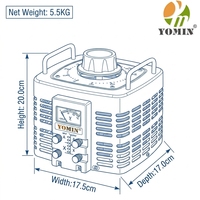 0,5KVA 1KVA 2KVA 3KVA 5KVA 10KVA 15KVA 20KVA Auto-Transformator TDGC2-1 Einphasiger Spannungsregler Variac Variabler Transformator