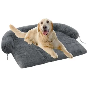 Hot Sale Luxury Warm Soft Long Plush High Quality Custom Wholesale Washable Pet Sofa Dog Bed