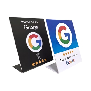 Expositor de mesa impermeable de PVC con código <span class=keywords><strong>QR</strong></span> personalizado para escaneo, protocolo NFC 14443a de 13.56MHz, para reseñas de Google y menús de restaurante - Product Image 1