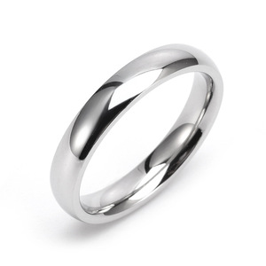 <strong>Titanium</strong> Steel <strong>Rings</strong> for Women <strong>Men</strong> High Polish Plain Dome Silver/Gold/Rose Gold Wedding Band Comfort Fit - Product Image 4
