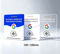 Carte de visite professionnelle en acrylique NFC213 étanche de 12 cm pour hôtels – Carte intelligente d'écriture et de lecture – Personnalisation OEM directe usine