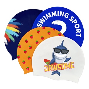 Gorro de Natación de Silicona <span class=keywords><strong>para</strong></span> Niños Personalizado con Su Propio Logo, Impermeable, 50g, Antifugas - Product Image 1