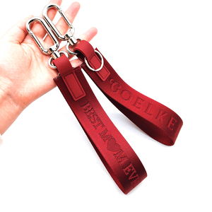 Porte-clés YYX pour femmes, style <span class=keywords><strong>Lulu</strong></span>, avec logo brodé en jacquard, tissé, rouge, jamais perdu - Product Image 4