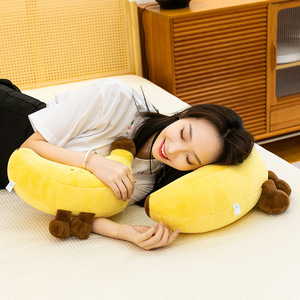 <span class=keywords><strong>Peluche</strong></span> <span class=keywords><strong>banane</strong></span> mignonne et amusante avec rembourrage en coton PP – Coussin d'assise décoratif doux et respectueux de la peau, idéal pour câliner - Product Image 2