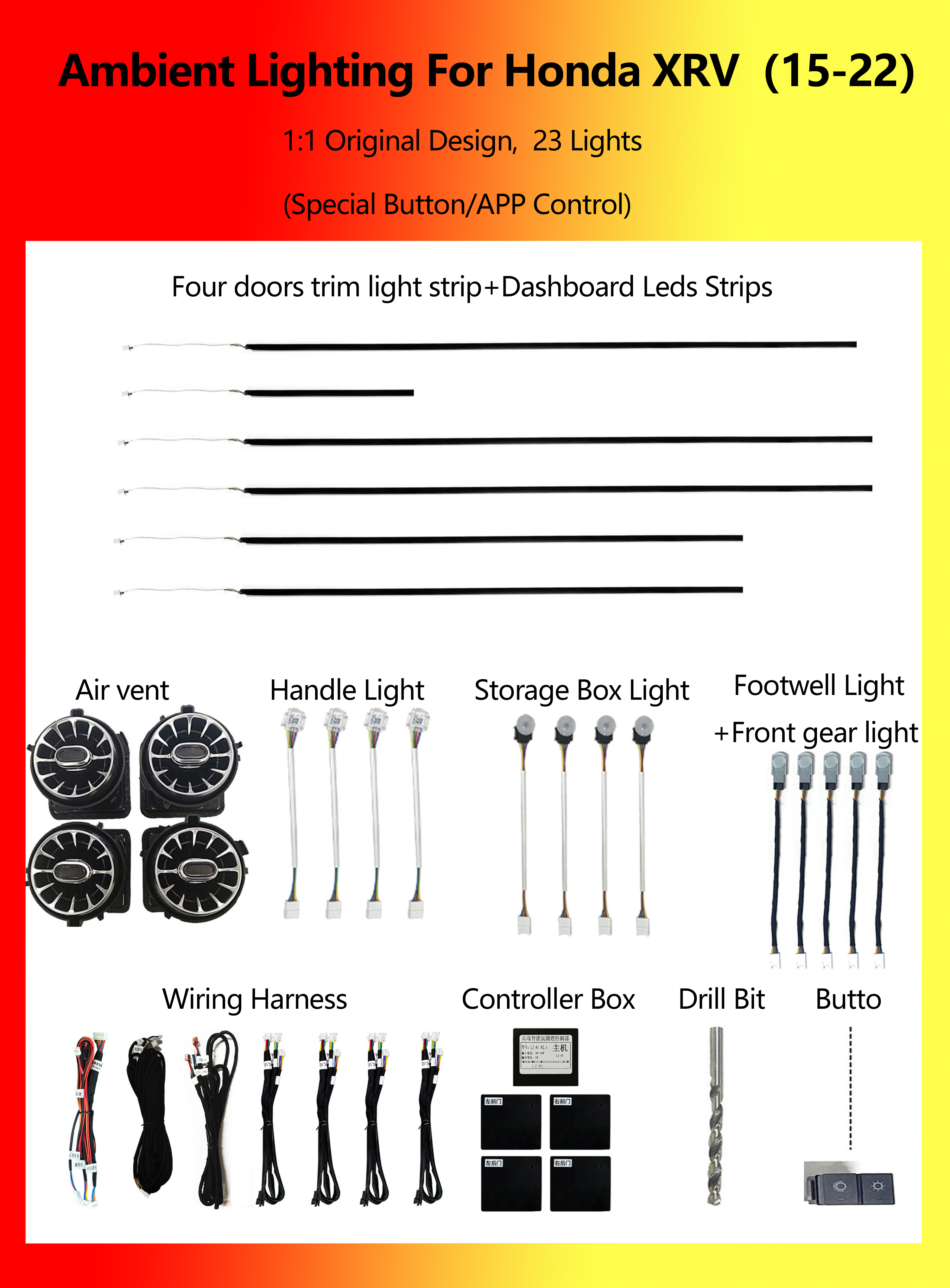 Honda XRV RGB 23 Lights