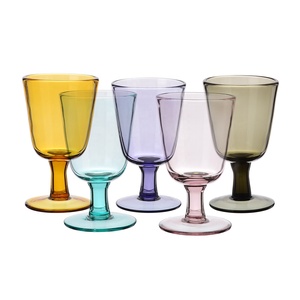 Commercio all'ingrosso personalizzato bar party creativo vintage rosa colorato <span class=keywords><strong>blu</strong></span> tazza di tè set calici per il vino <span class=keywords><strong>calice</strong></span> per il regalo - Product Image 5