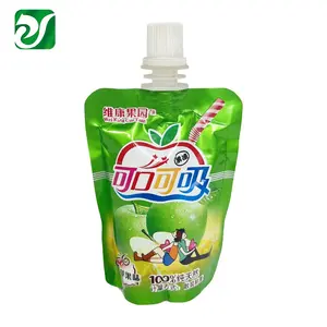 sachet plastique jus Custom Packaging Logo Stand up Juice Spout Pouch AL Foil Plastic Beverage Bag