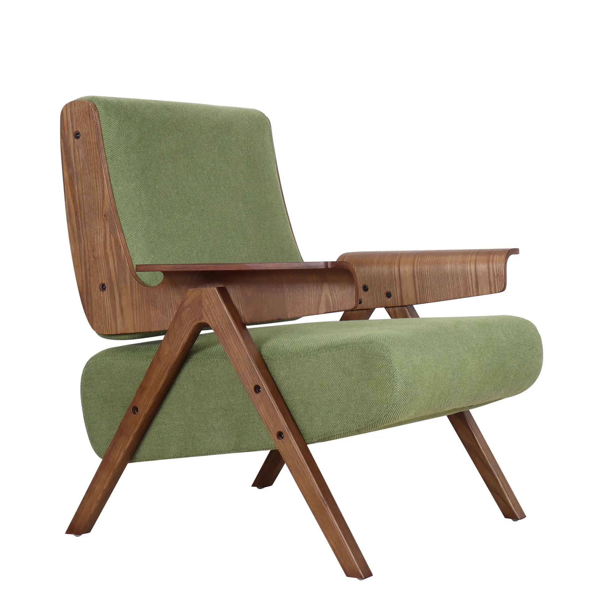 Produk baru desain minimalis Nordic gaya Modern kursi ruang tamu kayu Solid busa kepadatan tinggi kursi manufaktur disesuaikan