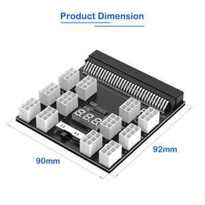 บอร์ดจ่ายไฟ PCIe 64 พินเป็น 12x6 พิน, จอแสดงผลแรงดันไฟฟ้า LED สำหรับ DPS-1200QB DPS-750RB ซีรีส์เซิร์ฟเวอร์พาวเวอร์ซัพพลาย - Product Image 4