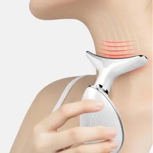 Dispositivo di bellezza del collo portatile em collo massaggiatore pelle che stringe la luce del viso terapia del viso Lifting del collo massaggiatore