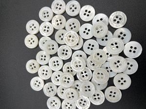 Trắng chính hãng mẹ của Ngọc Trai nút thiết lập, ngọc trai Shell nút cho may quần áo blazer phù hợp với áo sơ mi thủ công DIY 15mm/18mm/20mm - Product Image 5