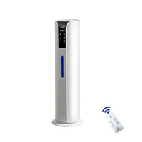 Humidificateur grande pièce avec aromathérapie-Capacité de 9L pour une utilisation toute la nuit Télécommande et tour de brume fraîche pour la maison et le bureau
