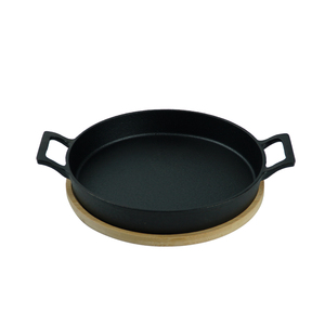 Mini casserole ovale en fonte antiadhésive pré-assaisonnée Plat à <span class=keywords><strong>gratin</strong></span> pour paella Plat de service - Product Image 1