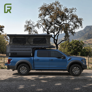 Carcasa corta de cama plana de aluminio de expedición 4x4 para camión al aire libre, toldo impermeable ligero, caja deslizante para viajes todoterreno - Product Image 6