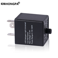 12V Universal motocicleta coche accesorios 3 pines 0,1-150W puede FM respuesta ajustable intermitente