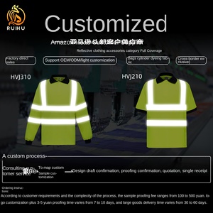 Nhanh Chóng Làm Khô Phản Quang T-Shirt Cho Đêm An Toàn Giao Thông Xây Dựng Trang Web Làm Việc Quần Áo Nhà Máy Tóc Thẳng Ve Áo Quần Áo Làm Việc - Product Image 4