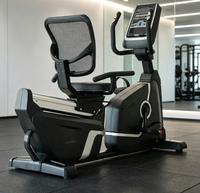 Bicicleta Estática Reclinada Magnética de Grado Comercial, Bicicleta Estática Horizontal con Monitor LCD, Sensor de Ritmo Cardíaco, para Gimnasio y Uso Doméstico