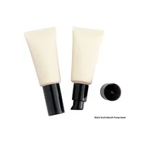 30 ml/G Beige givré mat bouteille vide en plastique Tube cosmétique tête de pompe à vide pour fond de teint liquide crème solaire soins de la peau sérum
